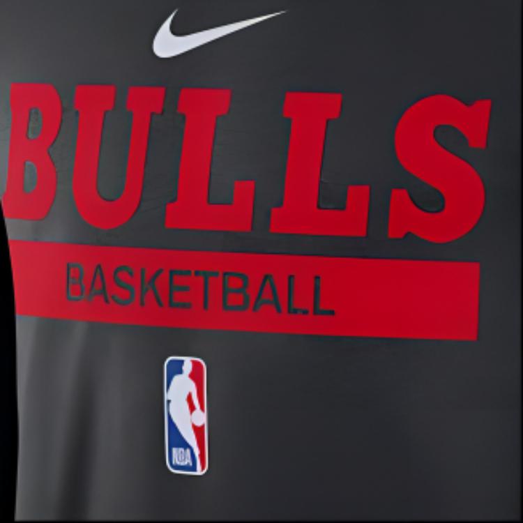 Nike Черная мужская уличная футболка NBA Chicago Bulls Practice Dri-Fit DR6509-010