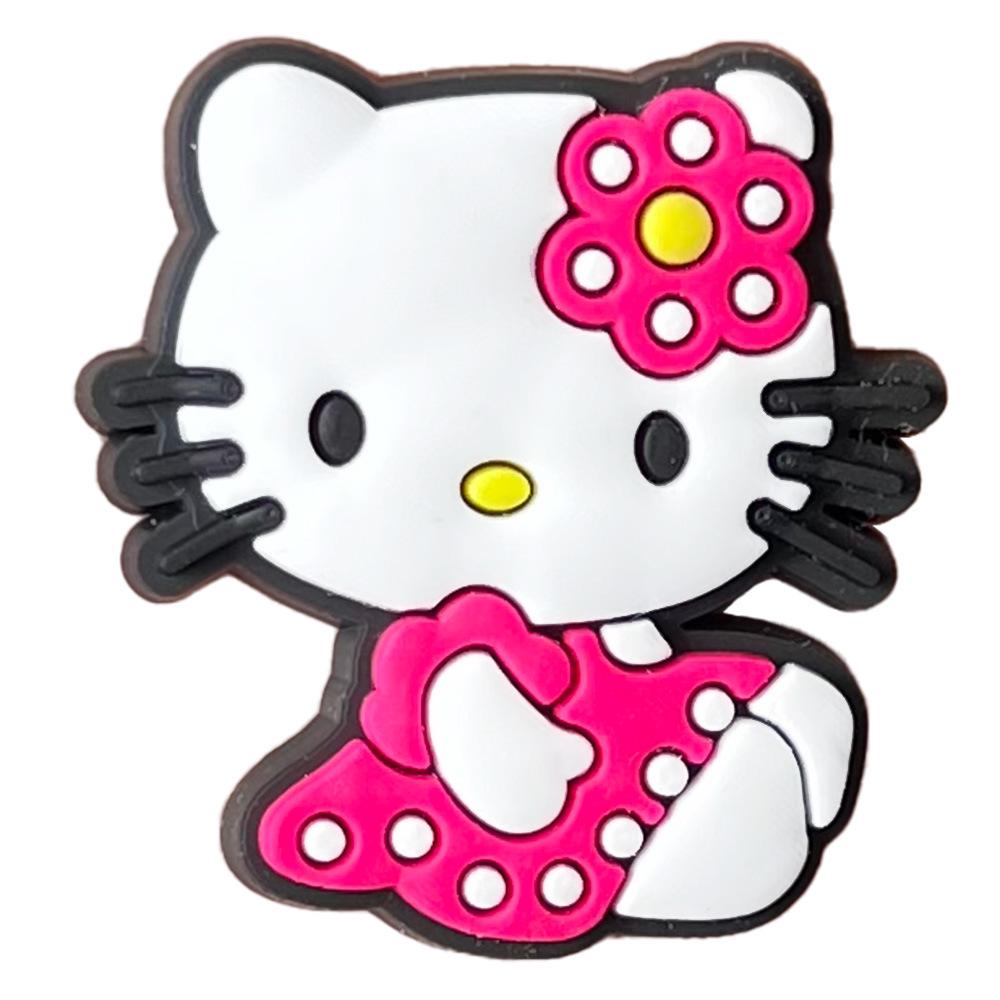 Одиночная штука Мультяшные мягкие резиновые ПВХ подвески для обуви Hello Kitty - Набор из 83 штук для DIY Подарочный набор
