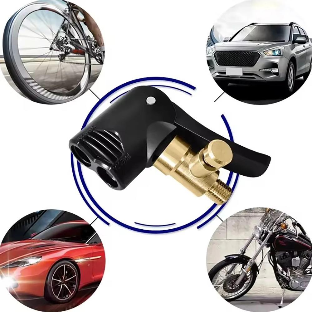 Tire Air Pump Nozzle Tire Inflation Valve Adapter Practical Inflatable Pump Connector Tire Inflator Chuck for Bike/Motorcycle