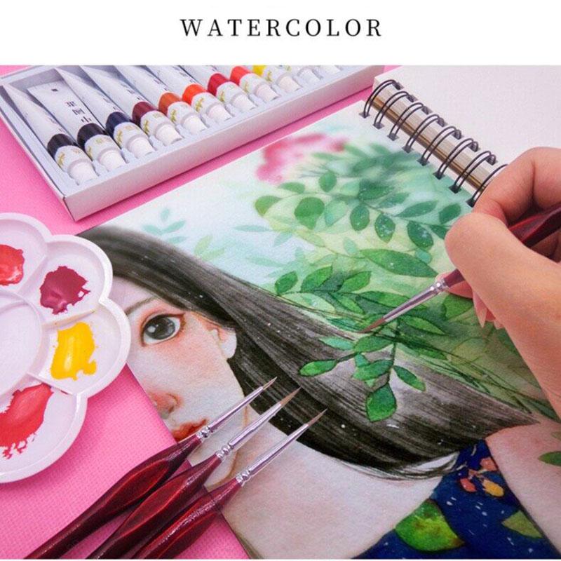 JOWOART Ласка для волос Треугольный березовый стержень 11 шт. Набор изобразительного дизайна ногтей Студенты Специальный рисунок линии Гуашь Цветной мазок Масляная кисть 4 цвета Крючок Линия Ручка