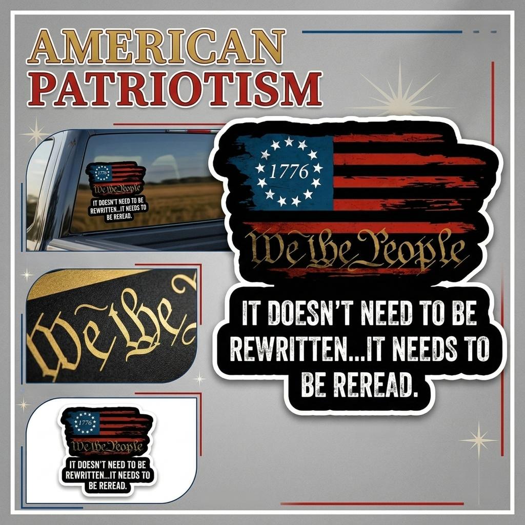 Flag Stickers - 4 Inches - Patriotic Car Stickers For Car, Laptops, Tablets, Bottles, And Any Smooth Surface.