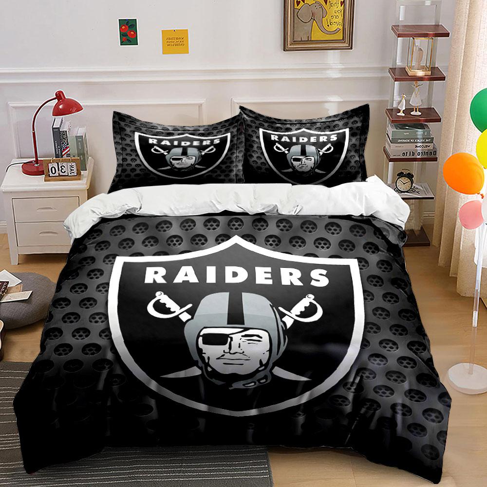 Raiders Shield Logo Design Bedding Duvet Cover Set Duvet Cover Pillowcases (1*Duvet Cover 2*Pillowcases, without duvet insert)