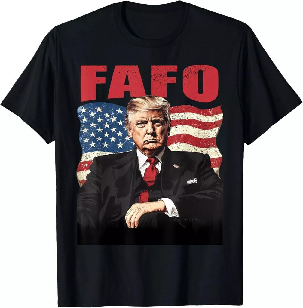 Trump Fafo Funny Fafo Trump American Flag T-Shirt
