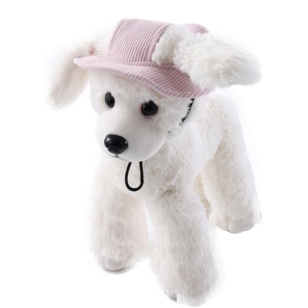 2026 New Casual Pet Hat Breathable Corduroy Cute Adjustable Strap Dog with Open Ears All Seasons