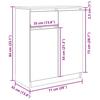 Sideboard with Drawer White 71x35x84 cm Engineered Wood