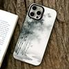 Классический китайский пейзаж Чехол для телефона iPhone 17,16,15,14,13,12,11 Plus,Pro Max,XS,Цветной Серебряный Чехол для телефона Funda Cover