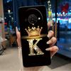 Элегантный простой чехол с короной и начальной буквой для ZTE Blade A76 5G, мягкий силиконовый, черный, противоударный корпус, чехол для ZTE Blade A76 5G