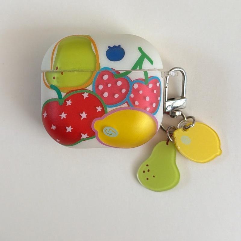ins transparent color star apple pear suitable for Apple AirPods 1st generation protective case Pro1 Bluetooth headset case 1st generation