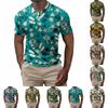 Мужская летняя рубашка для гольфа с принтом «Гавайи», с короткими рукавами, повседневная модная рубашка для мужчин