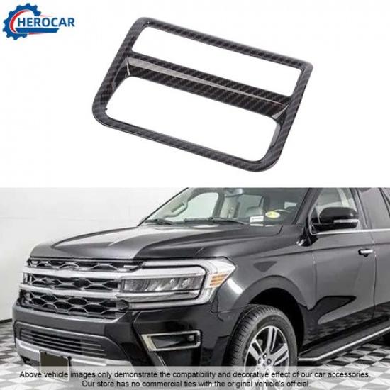Carbon Fiber Dash Headlight Control Frame Trim Cover For Ford Expedition -24