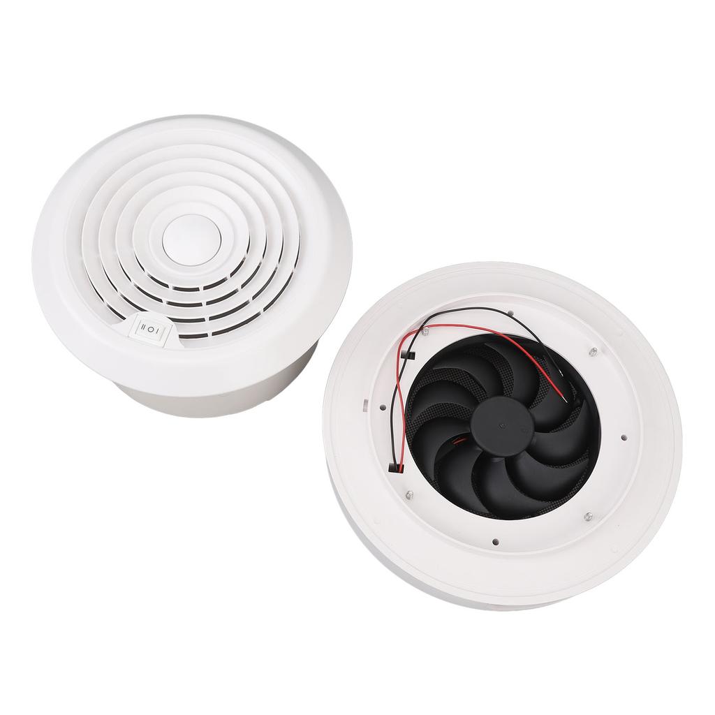 12V RV Roof Exhaust Fan 5000rpm Round Ventilation Ceiling Vent Fan with Screen for Camper Trailer Motorhome Yacht