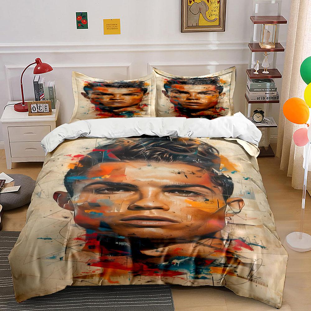 Abstract portrait with splashes. Bedding sets Duvet cover sets Duvet covers Pillowcases(1 * Duvet Cover 2 * Pillowcases without duvet insert)