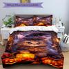 3pcs Witch Hat Kitty Art Duvet Cover Set -Includes 1 Duvet Cover and 2 Pillowcases, No Quilt Core, All-Season Home Decor  yy251111119