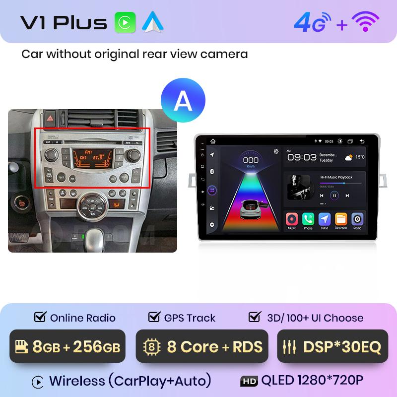 Junsun CarPlay Android Auto Car Radio for Toyota Verso R20 2009 2011 2012-2018 GPS Intelligent Systems Multimedia Car Radio