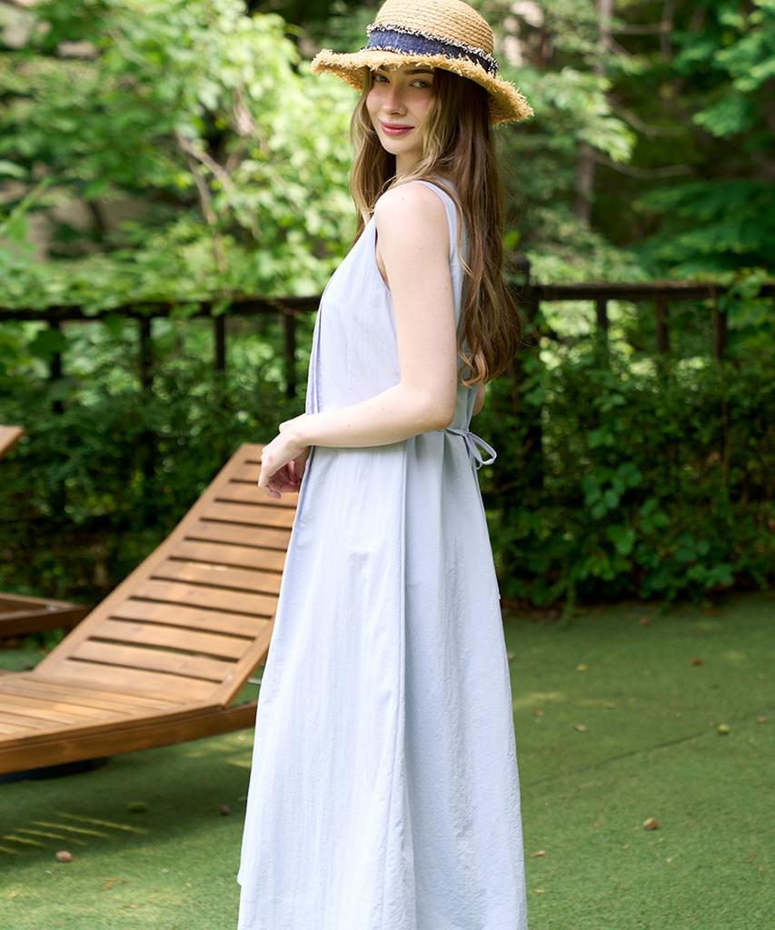 Slow Lolly Pintuck Long Sleeveless Dress_4 Colors