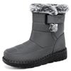 Snow Boots for Women In Winter Plus Size Women's Boots Polyurethane and Plush Thick Cotton Boots High Cut Thick Soled Cotton Shoes