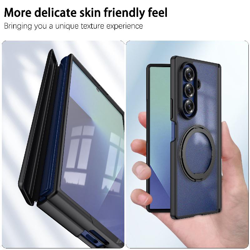 Минималистичный ударопрочный чехол с вращением на 360° для Samsung Z Fold7: Жесткий ПК-чехол с защитой от царапин
