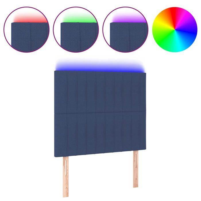 VidaXL LED Headboard Bedroom Furniture Single Bed Accessory Headboard Bed Frame Interior Blue 3122650