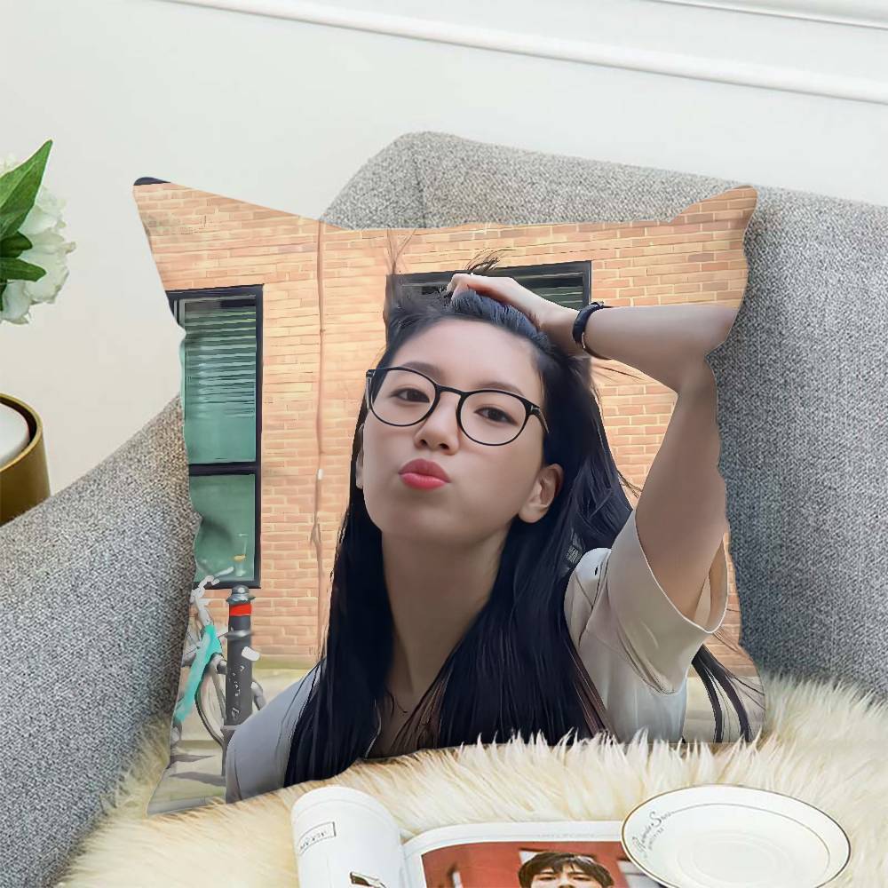 KPOPBBae Suzy Pillow Case Sofa Decorative Home Doublesided Print Plush Square Throw Pillow Cushion Cover
