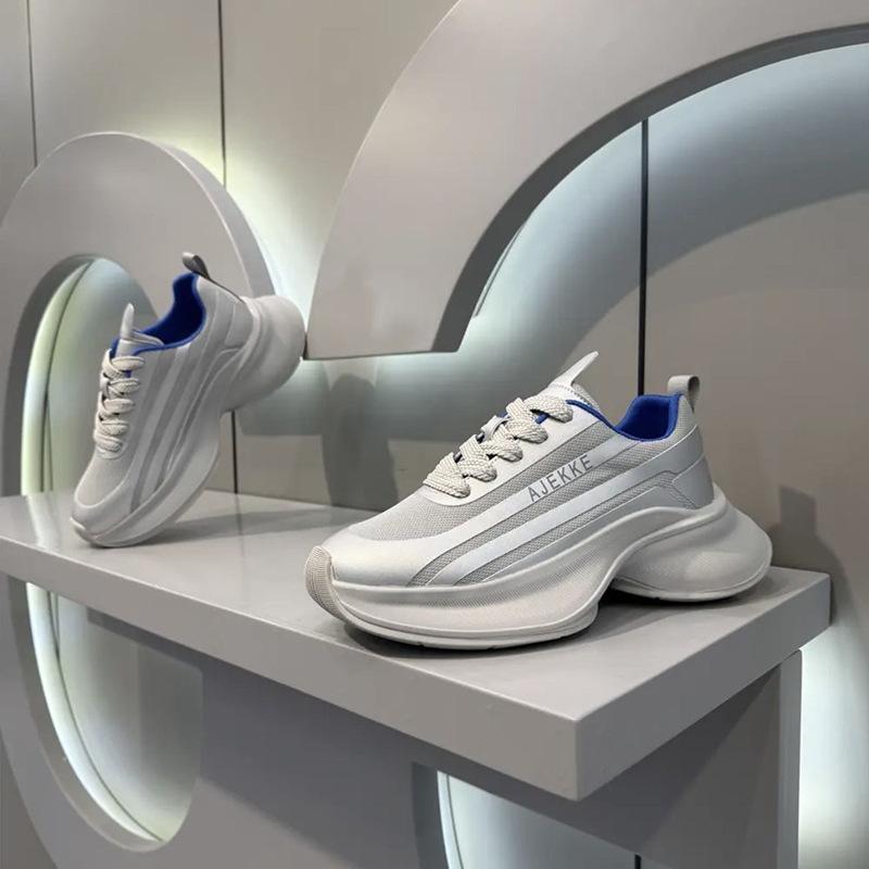 Мужская повседневная летняя новая модная обувь на толстой подошве, с низким верхом, удобная, универсальная, трендовая, дышащая, кроссовки для пап, мужская обувь