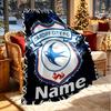 Custom Name Personalized Cardiff City FC Print Blanket, Home Decor, Bedroom, Sofa, Camping, Couch, Gifts for Birthday Christmas
