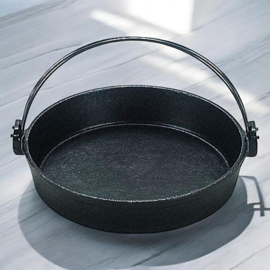 IH Совместимый классический горшок Sukiyaki 15 см Горшок с краном Железный Сделано в Японии J-kitchens 15x15x3.5 см