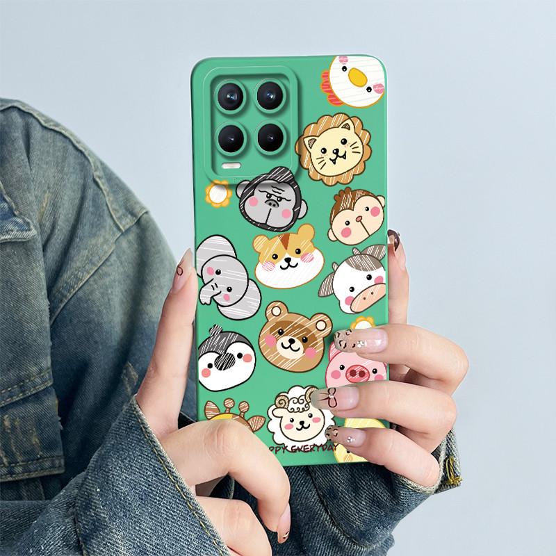 For OPPO Realme 8 4G RMX3085 Phone Case Realme8 Pro 4G RMX3081 Soft Capa Coque Sweet Painted Cartoon Shell Printed Funda Cover