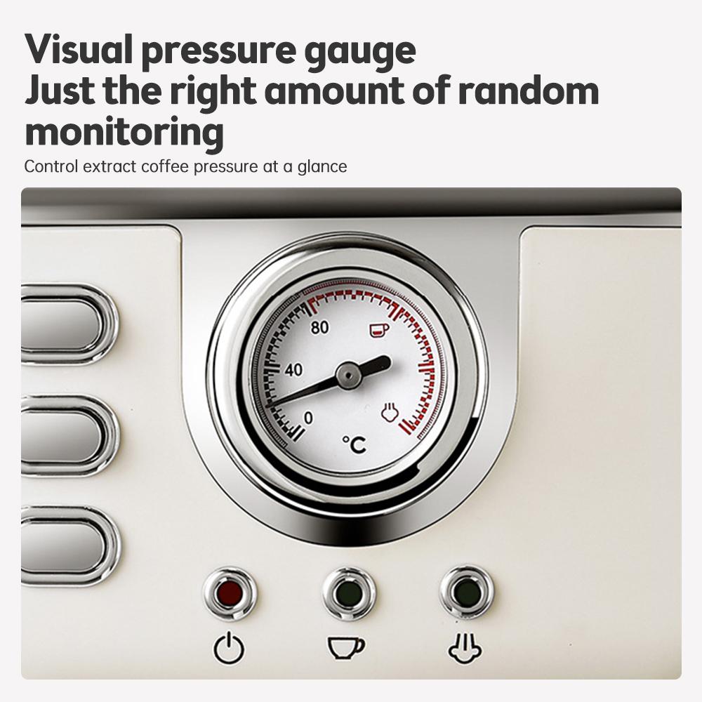 Кофемашина для эспрессо, 20 бар, кофеварка из нержавеющей стали с насадкой для вспенивания молока, паровая насадка 2 в 1