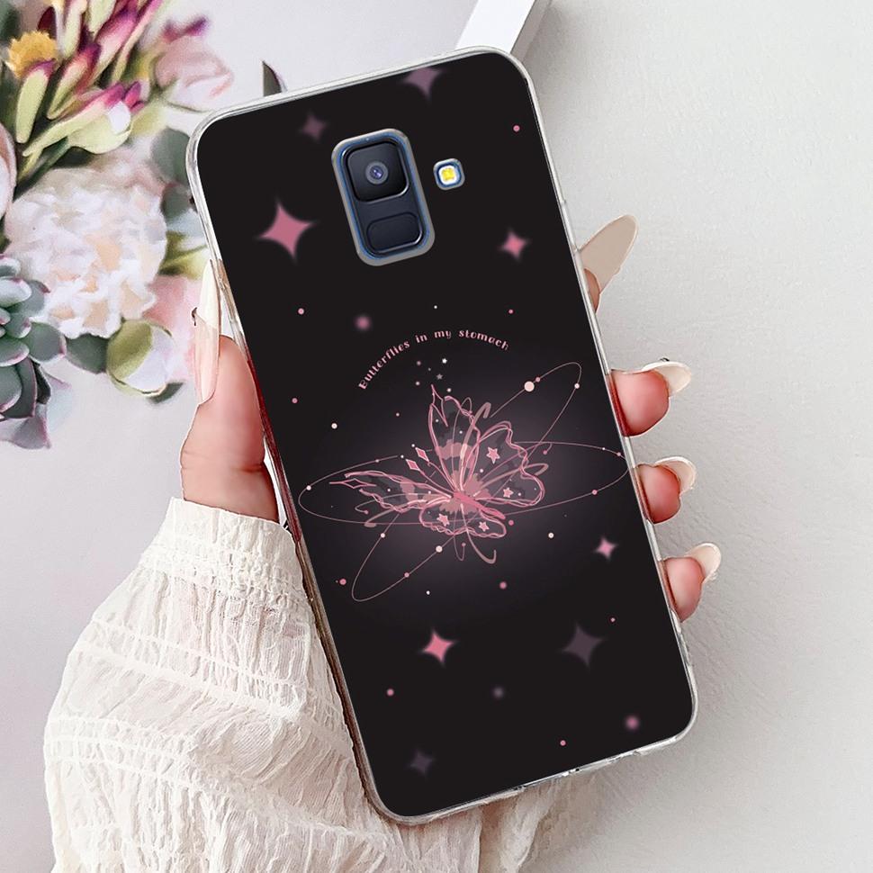 Чехол для Samsung Galaxy A6 2018 Роскошный Расписной Чехол Мягкий Силиконовый Чехол для Телефона Для Samsung A 6 A6 GalaxyA6 2018 Задняя Крышка Coque