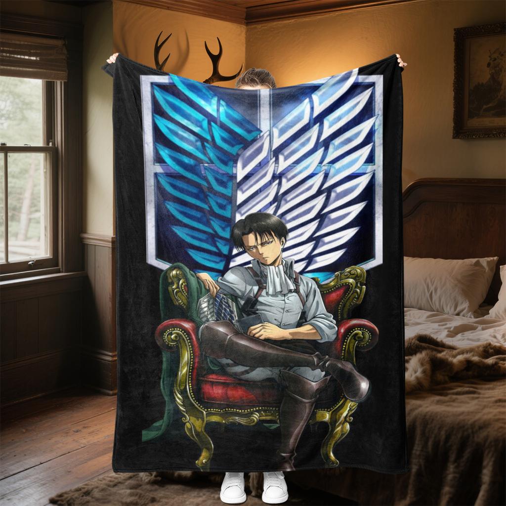 Attack on Titan Soft Comfortable All Seasons blanket Sofa Office Naps blanket Outdoor Travel throw Perfect Gift