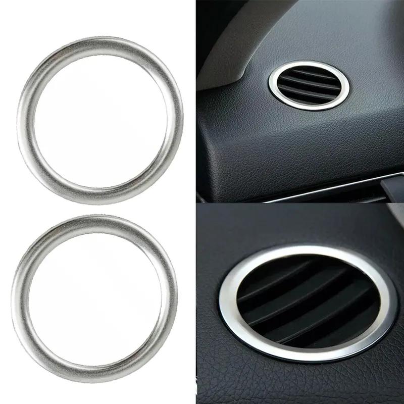 2Pcs Car Dashboard Air Vent Outlet Cover Ring Trim For Mercedes-Benz GL X166 2013-2015 For ML W166 2012-2015 For B Class W246
