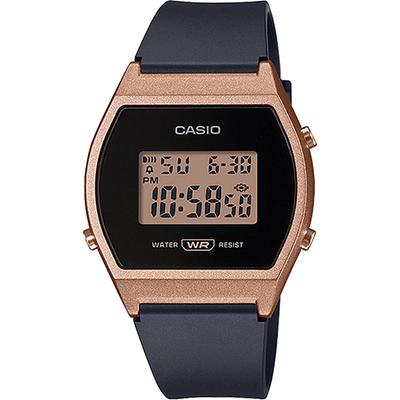 Casio Стандартные цифровые женские часы Casio BOX Overseas Модель Черный x Розовое золото LW-204-1A [Товар]