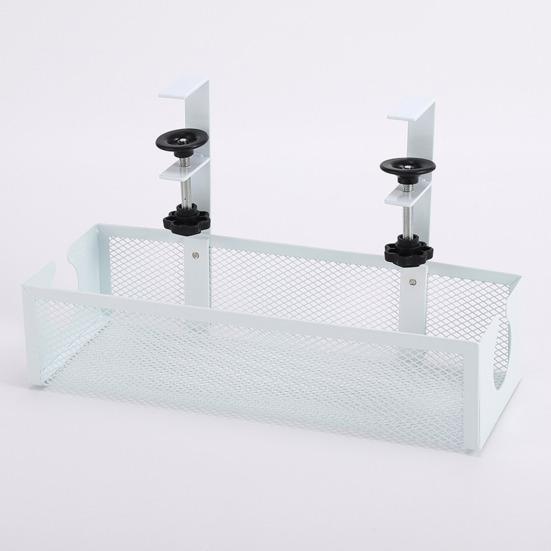 Rack Large Side Opening No Drill Hollow Cable Management Tray Desk Cable