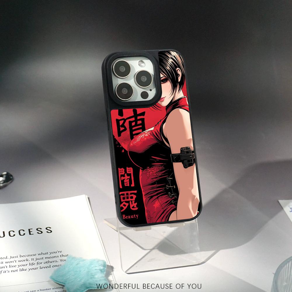 Горячая игра Ада Вонг Леон плакат Чехол для телефона для iPhone 17 16 e 15 14 13 12 Pro Max Овечья кожа Серебристый край защитный чехол