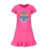 5195 Kids Girls Steal a Brainrot 67 Six Seven Printed Ruffle Short Sleeves Casual Dress