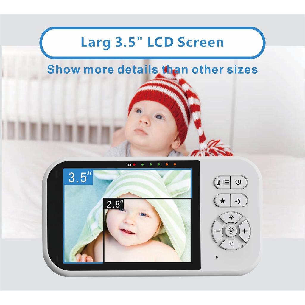 Няня SP316 Видеоняня 2,4G Беспроводная с 3,5-дюймовым ЖК-дисплеем 2-сторонняя аудиоразговорная камера наблюдения ночного видения