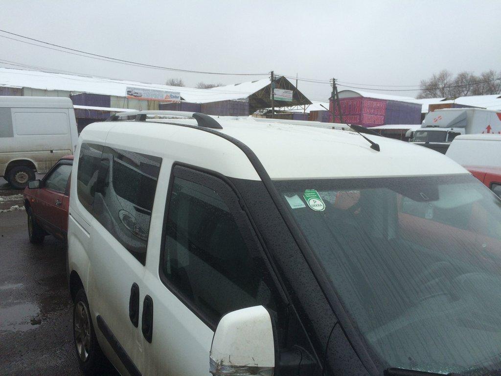 Рейлинги Хром Maxi, пластиковые ножки для Fiat Doblo II 2010-2022 гг