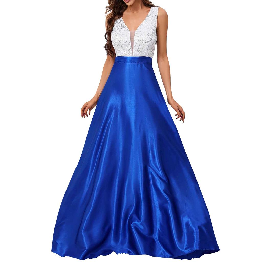 Женское повседневное платье с V-образным вырезом и длинными рукавами, однотонное свободное формальное платье