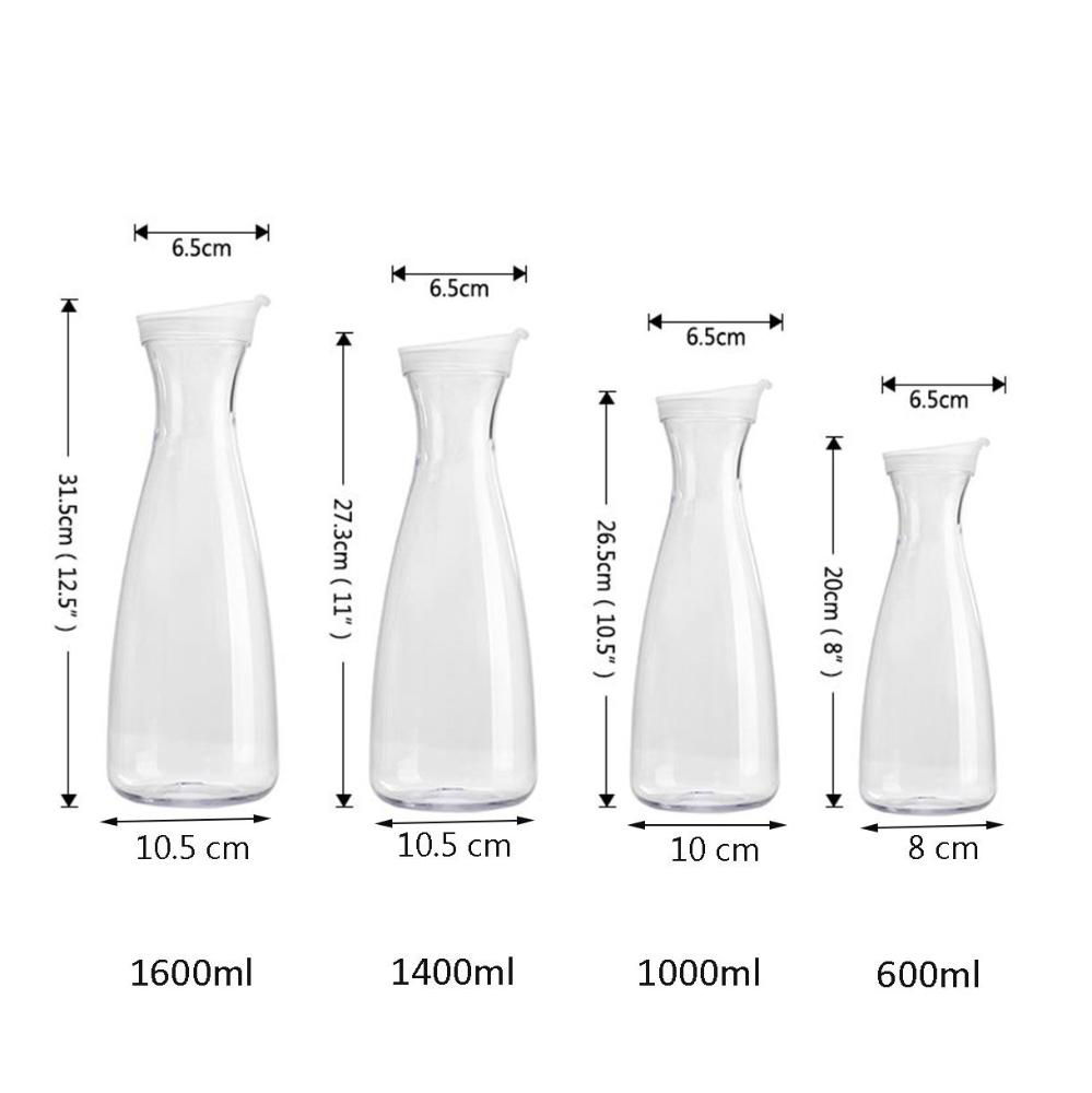 for Cold Drink Drinkware Transparent With Lid Water  Carafe Water Bottle Lemonade Jar Juice Pitcher