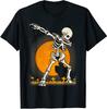 Хэллоуин Скелет Даб Луна Костюм Смешная Футболка Унисекс