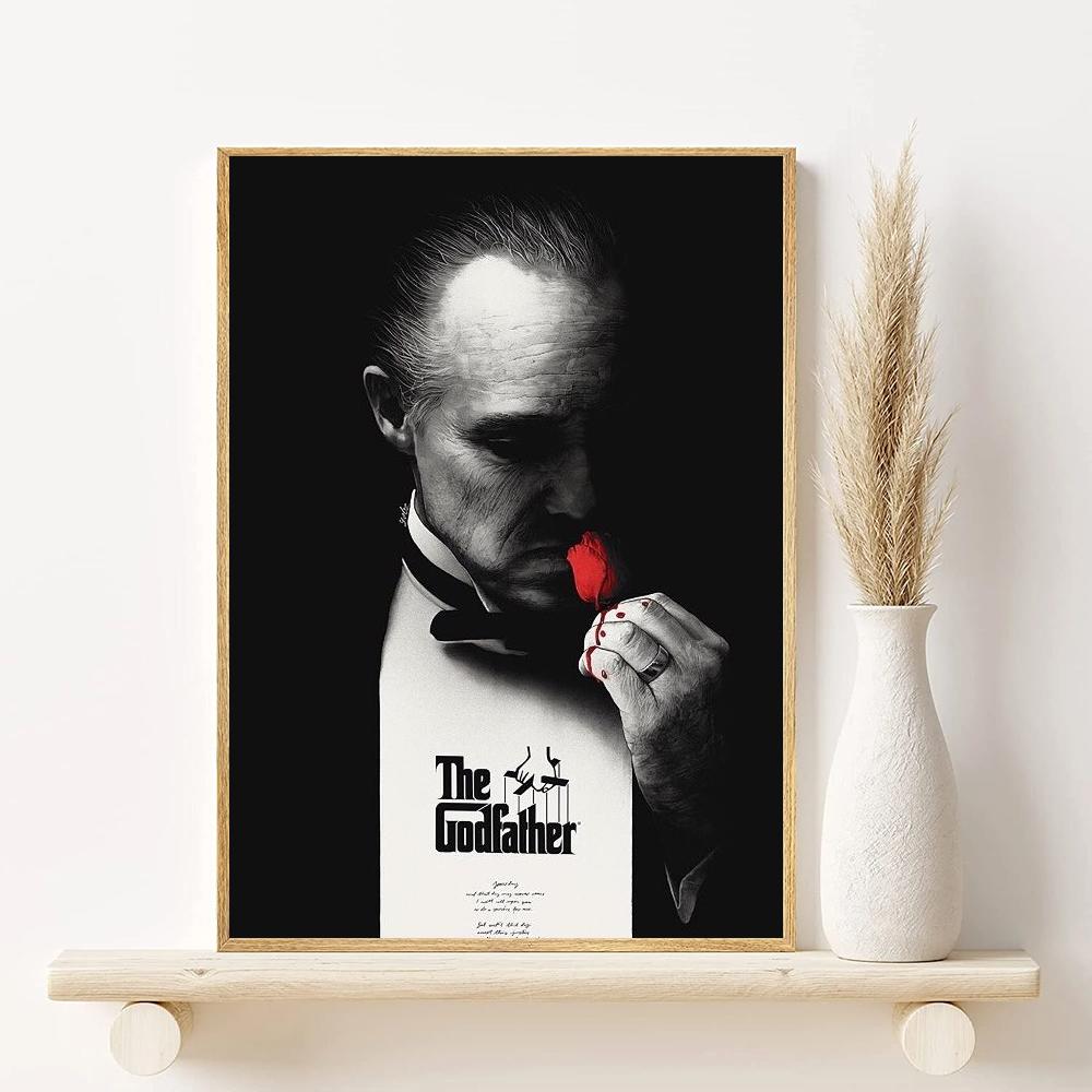 Классические киногангстеры Крестный отец Постер HD арт холст живопись дом гостиная спальня бар эстетическое украшение