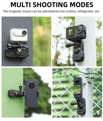 Магнитный зажим для рюкзака для Go Pro 13 12 11 Insta 360 X4 X3 DJI OSMO Action 5 Pro Держатель Крепление Магнитное Крепление Аксессуары