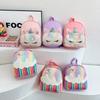 Fashion Unicorn Print Sequins Cartoon Kids School Backpack With Curved Straps