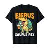 Cervisia Saufus Rex Drinking Fun Beer Lovers T Shirt Black Vintage Homme Stylish Designer Clothes Comfortable Slightly