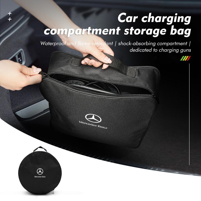 CRL1 Electric Battery Jumper Cable Bag EV Car Charger Storage Bag For Mercedes Benz C180 C300 W124 W176 W177 C200 C260 GLC CLE CLA