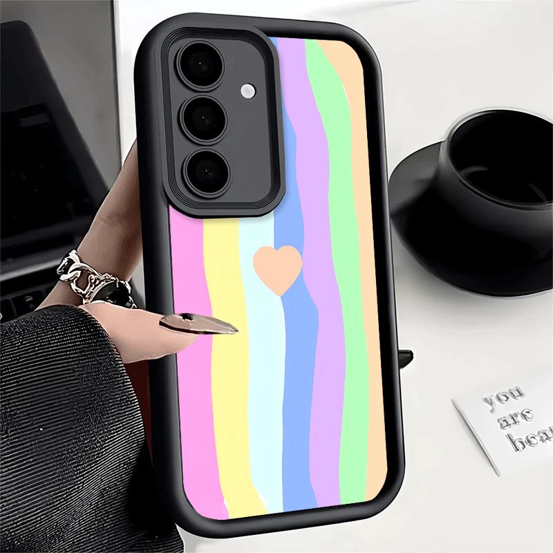Phone Case for Samsung Galaxy A17 A16 A15 A14 A13 Rainbow Gradient Love Desgin A56 A36 A26 A55 A35 A25 A54 A34 A24 A53 A33 A23 A