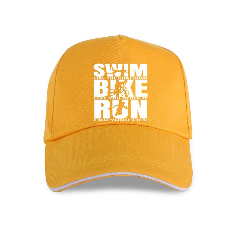 New Cap Hat Triathlon Triathlete Runninger Swimmings Bikings Funny Unisex Summer Baseball Cap Streetwear Cotton Black
