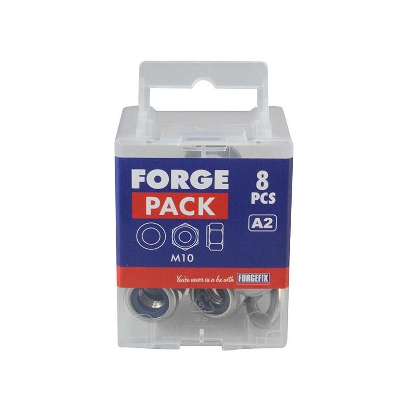 Forgefix Hexagonal Nuts With Nylon Inserts, S/s
