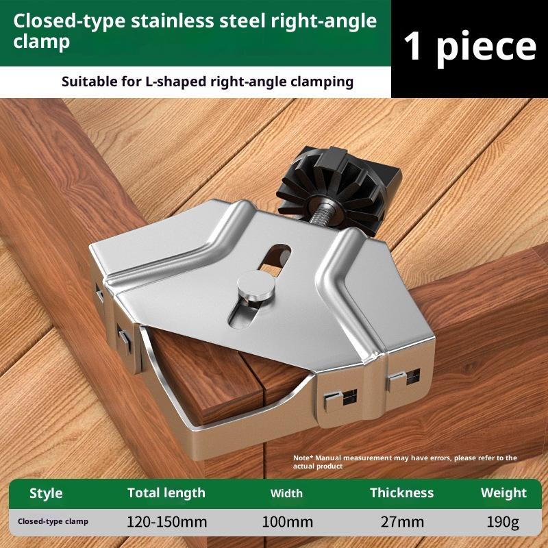 1 шт. Угловой зажим-позиционер Вспомогательный зажим из нержавеющей стали под прямым углом Быстросъемный Регулируемый зажим для фиксации под 90 градусов Сварка