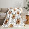 Highland Cow Print Blanket and Throws Cute Farm Animal Cow Gifts Soft  Warm Bedding Blanket for Girls Kids Adults Couch Travel
